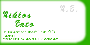 miklos bato business card
